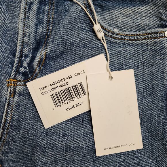 NWT Anine Bing Gabe Mid Rise Skinny Ankle Jeans Size 24 - Picture 4 of 9